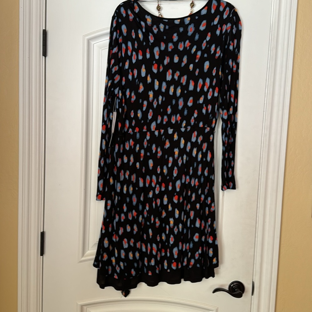 🎨 KENSIE; Brand New with Tags! Watercolor Spots Dress in Misses Size XL. - Picture 12 of 15